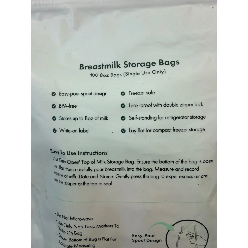 Motif Breastmilk‎ Storage Bags 8oz 400 Count BPA-Free AAC0008-06